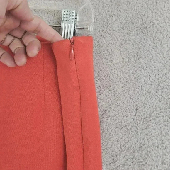 Boston Proper Women's 12 Red Dress Ankle Pants Side Zip  30PT - Picture 6 of 7